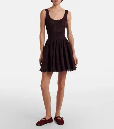 Alaïa Alaïa Ribbed-knit scalloped minidress | Thumbnail 3