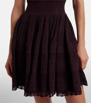 Alaïa Alaïa Ribbed-knit scalloped minidress | Thumbnail 4