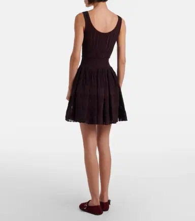 Alaïa Alaïa Ribbed-knit scalloped minidress | Thumbnail 5