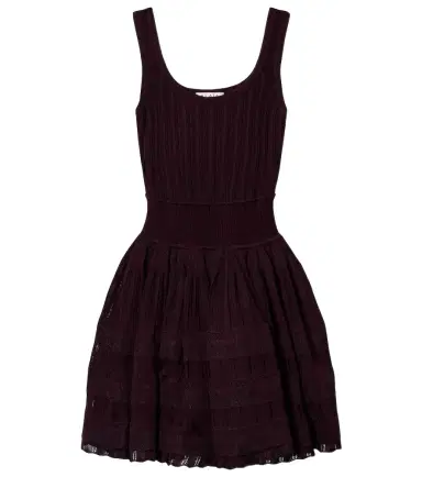 Alaïa Alaïa Ribbed-knit scalloped minidress | Thumbnail 1