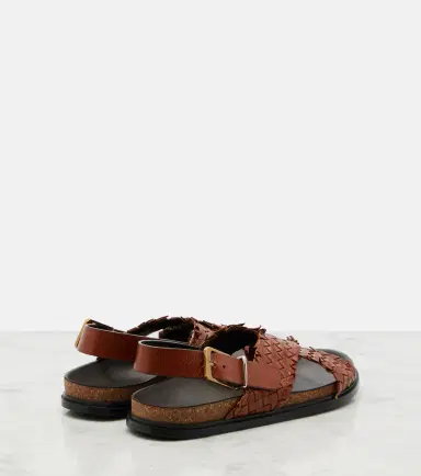 The Row Buckle woven leather sandals | Thumbnail 3