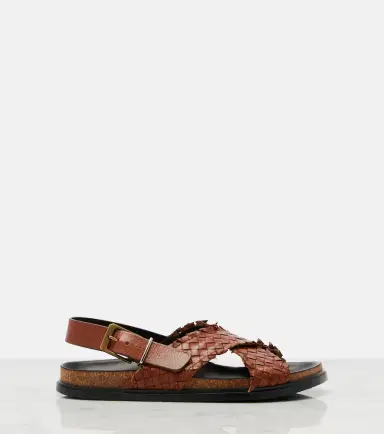 The Row Buckle woven leather sandals | Thumbnail 4