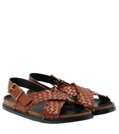 The Row Buckle woven leather sandals | Thumbnail 1