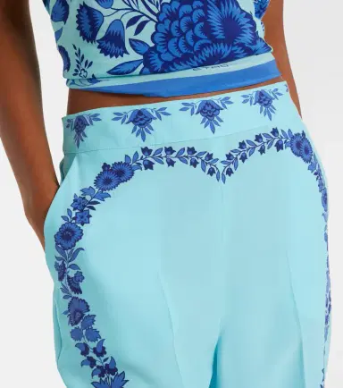Etro Floral silk straight pants | Thumbnail 2