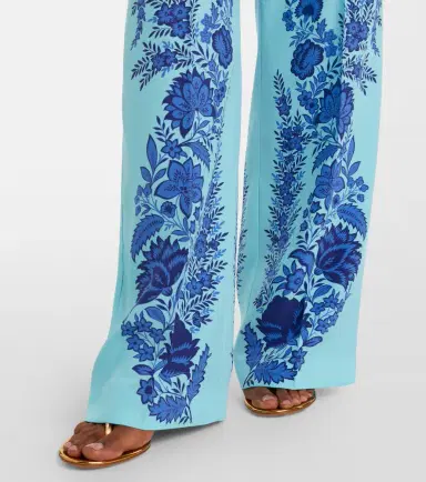 Etro Floral silk straight pants | Thumbnail 3