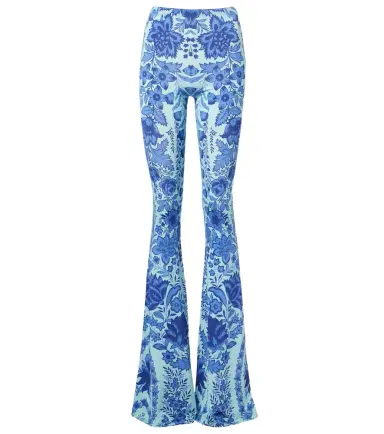 Etro Printed jersey flared leggings | Thumbnail 1