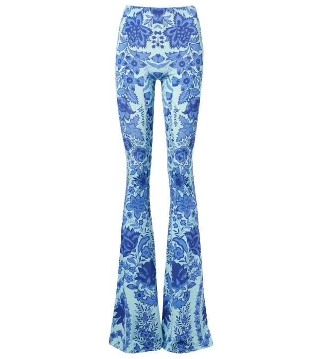 Printed jersey flared leggings