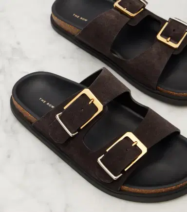 The Row Buckle suede slides | Thumbnail 4