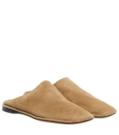 The Row Piper suede slides | Thumbnail 1