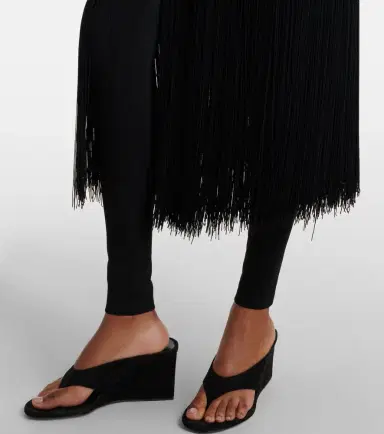 Alaïa Alaïa Fringed leggings | Thumbnail 4