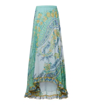 Etro Floral asymmetric silk maxi skirt | Thumbnail 1