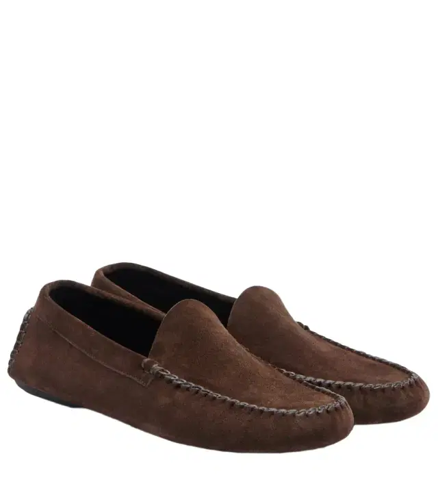 The Row Lucca suede loafers