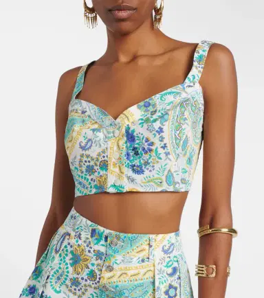 Etro Floral cotton crop top | Thumbnail 2 Etro Floral cotton crop top | Thumbnail 2