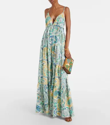 Etro Paisley tiered cotton maxi dress | Thumbnail 4