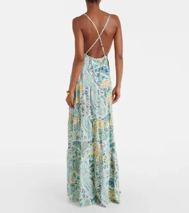 Etro Paisley tiered cotton maxi dress | Thumbnail 5