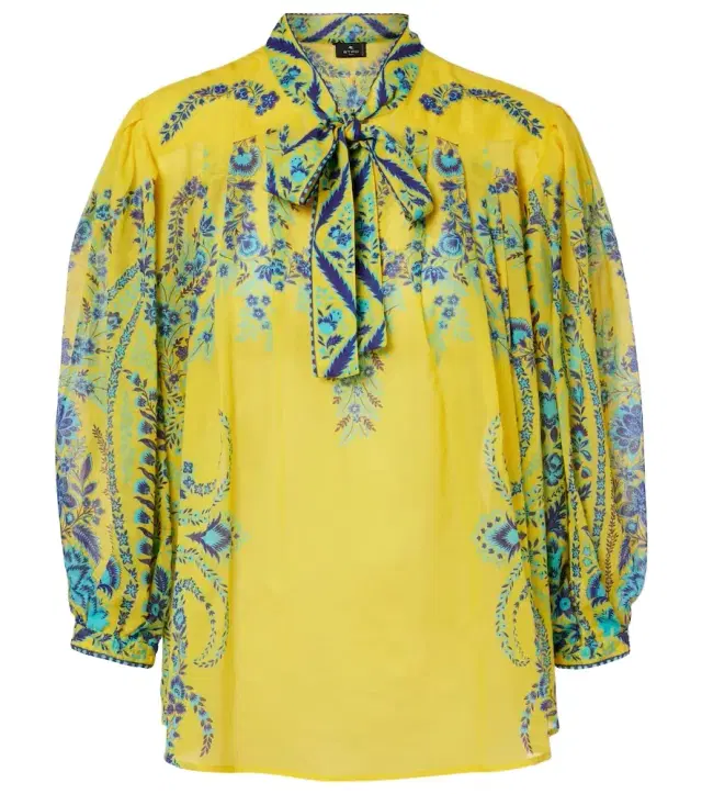Etro Floral cotton top