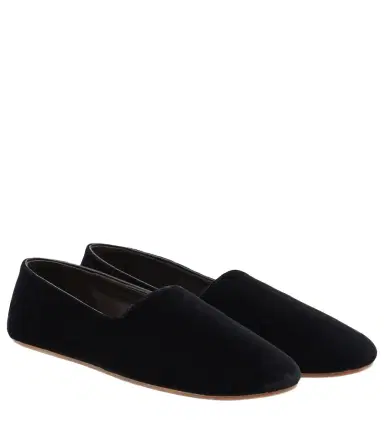 The Row Ponti velvet slip-on shoes | Thumbnail 1 The Row Ponti velvet slip-on shoes | Thumbnail 1