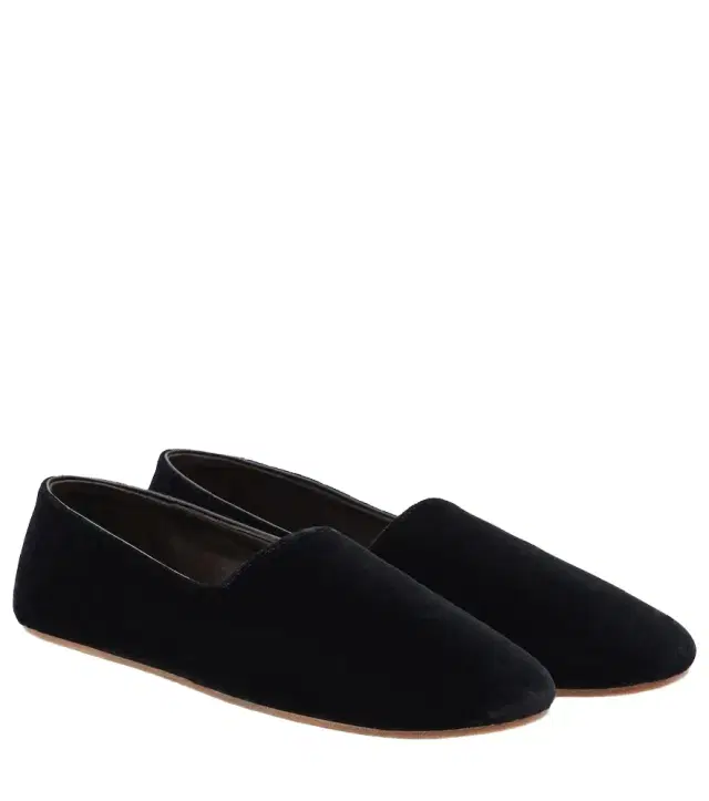 The Row Ponti velvet slip-on shoes