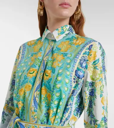 Etro Belted floral cotton shirt dress | Thumbnail 3 Etro Belted floral cotton shirt dress | Thumbnail 3