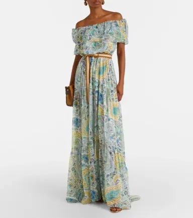 Etro Paisley silk chiffon maxi dress | Thumbnail 2
