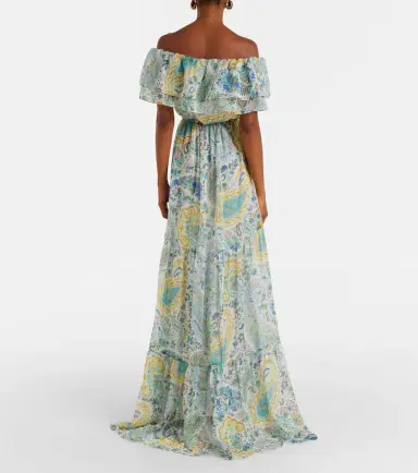 Etro Paisley silk chiffon maxi dress | Thumbnail 4
