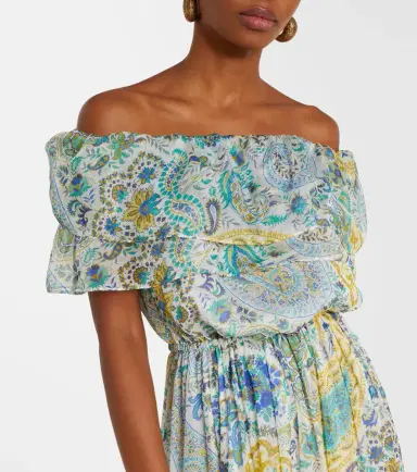 Etro Paisley silk chiffon maxi dress | Thumbnail 5