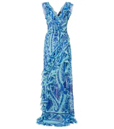 Etro Floral ruffled gown | Thumbnail 1