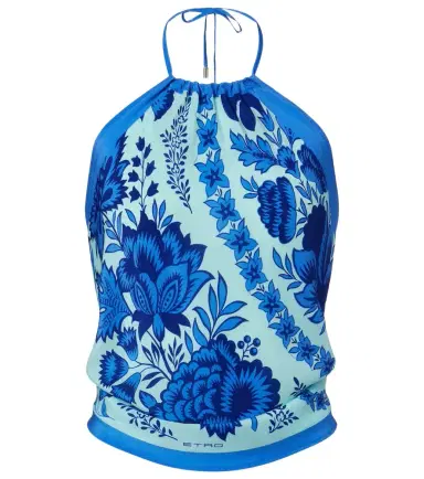 Etro Paisley halterneck silk top | Thumbnail 1 Etro Paisley halterneck silk top | Thumbnail 1