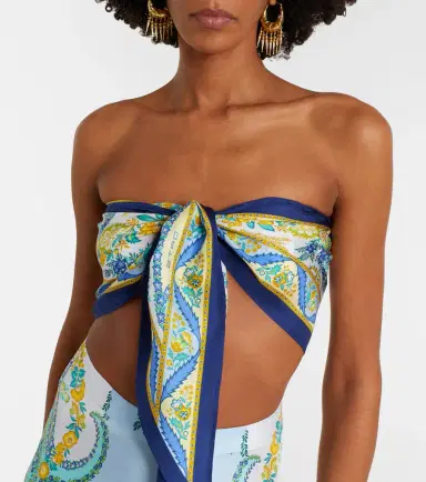 Etro Printed silk bandeau top | Thumbnail 5 Etro Printed silk bandeau top | Thumbnail 5