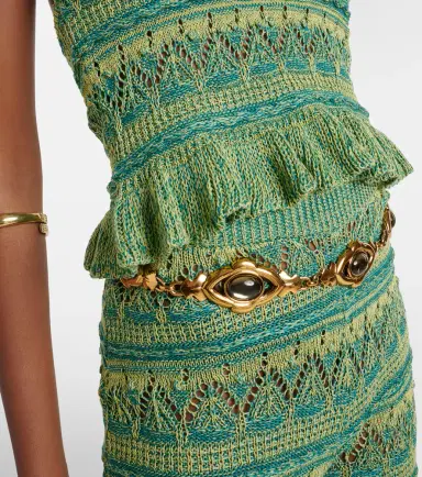 Etro Crochet halterneck cotton top | Thumbnail 2