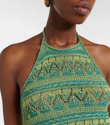 Etro Crochet halterneck cotton top | Thumbnail 5