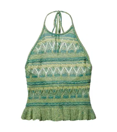 Etro Crochet halterneck cotton top | Thumbnail 1