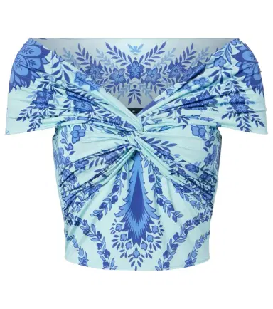 Etro Printed jersey crop top | Thumbnail 1 Etro Printed jersey crop top | Thumbnail 1