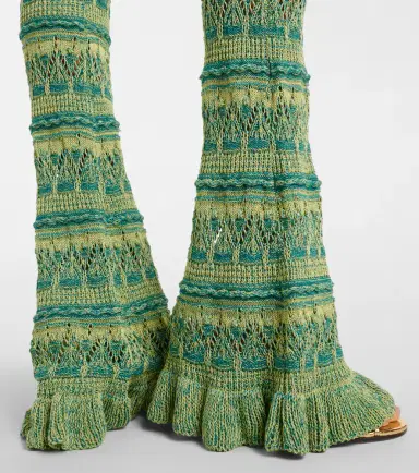 Etro Crochet cotton flared pants | Thumbnail 2