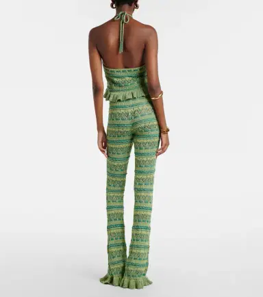 Etro Crochet cotton flared pants | Thumbnail 3