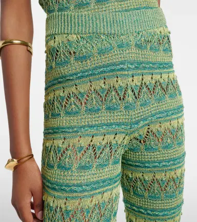 Etro Crochet cotton flared pants | Thumbnail 4