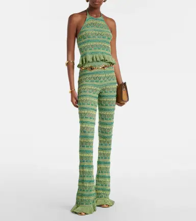 Etro Crochet cotton flared pants | Thumbnail 6