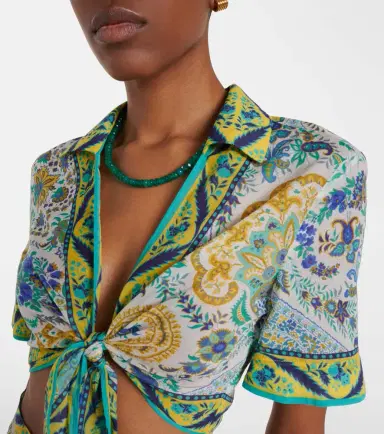 Etro Floral cotton crop top | Thumbnail 3 Etro Floral cotton crop top | Thumbnail 3