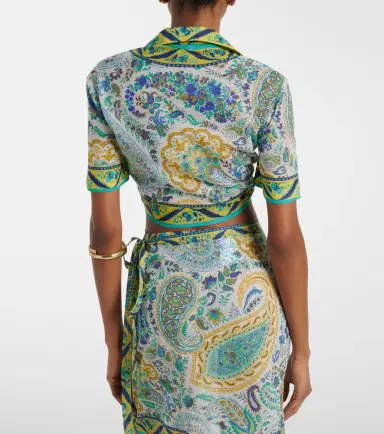 Etro Floral cotton crop top | Thumbnail 4 Etro Floral cotton crop top | Thumbnail 4