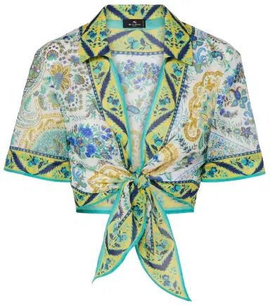 Etro Floral cotton crop top | Thumbnail 1 Etro Floral cotton crop top | Thumbnail 1