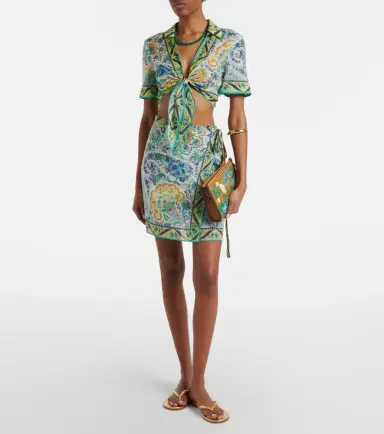 Etro Floral cotton beach cover-up | Thumbnail 4 Etro Floral cotton beach cover-up | Thumbnail 4