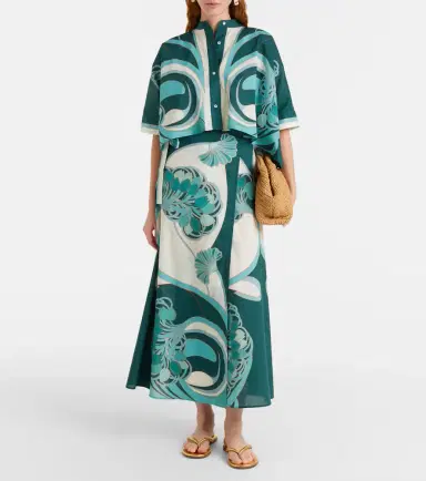 La DoubleJ Sarong floral cotton muslin wrap skirt | Thumbnail 6