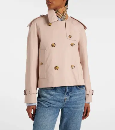 Burberry Cropped cotton gabardine trench coat | Thumbnail 7 Burberry Cropped cotton gabardine trench coat | Thumbnail 7