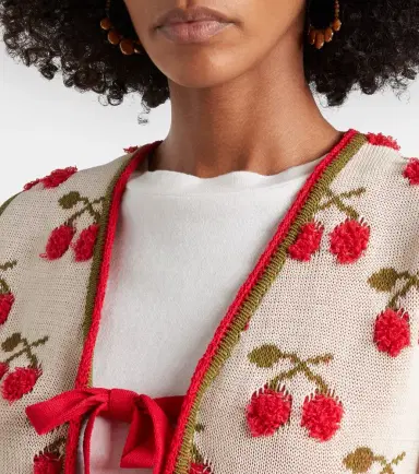 La DoubleJ Cherry cotton-blend intarsia vest | Thumbnail 3