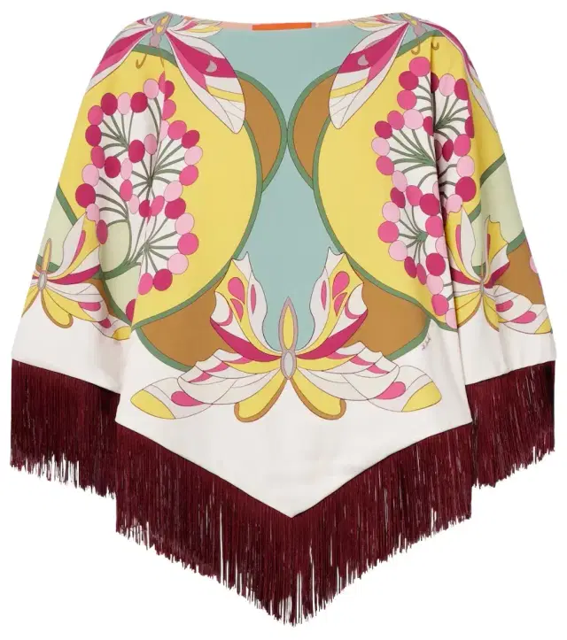 La DoubleJ Florette Placée reversible satin poncho