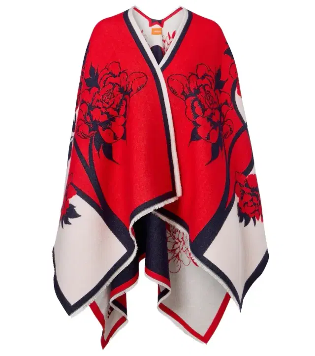 La DoubleJ Soul floral wool and silk poncho