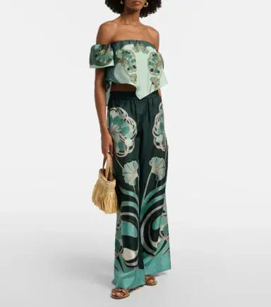La DoubleJ Sand Dollar printed silk top | Thumbnail 5