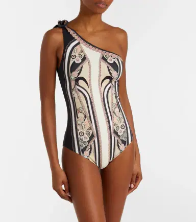 La DoubleJ Goddess printed one-shoulder swimsuit | Thumbnail 2