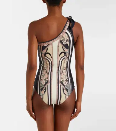 La DoubleJ Goddess printed one-shoulder swimsuit | Thumbnail 3