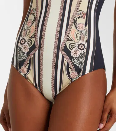 La DoubleJ Goddess printed one-shoulder swimsuit | Thumbnail 4